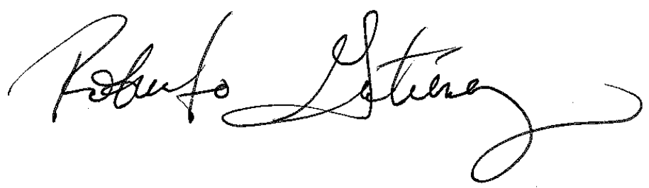 Dr. Roberto Gutierrez Signature